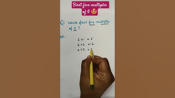 How to write first five multiples of 6  😍#shorts#youtube shorts#mathematics#multiples
