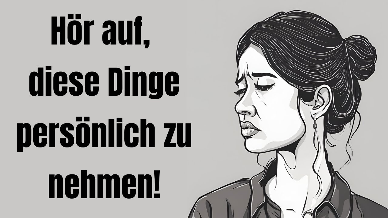 Hör auf, diese Dinge persönlich zu nehmen!