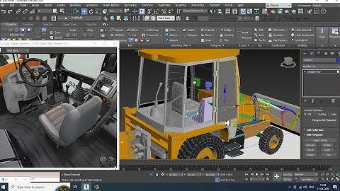3dsMax Tutorials, Tutorial on 3D Modeling a JCB Construction Machine from Scratch in 3dsmax. Part 19