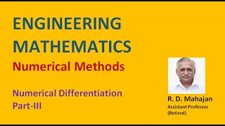 Numerical Differentiation - Part III  I Numerical Methods