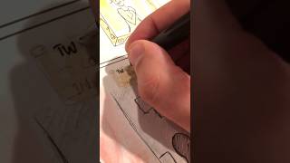Hand lettering page 2 of a comic book