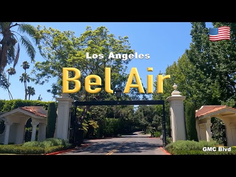 [4K] Los Angeles 🇺🇸, Bel Air California USA in Aug 2022 - Drive