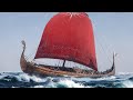 Worlds largest viking ship ever built in modern times sail against monster waves  storms