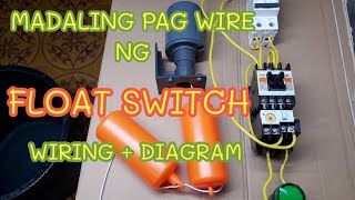 Float Switch wiring and diagram with magnetic contactor | water level switch | water pump control