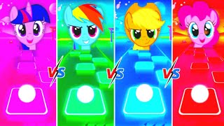My Little Pony All Team Face Name-Twilight Sparkle-Pinkie Pie- Applejack-Rainbow Dash Tiles Hop Game