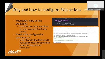 Using MetroAE Hooks, Skips, and Spreadsheets