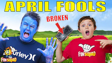 April Fools Day Jokes! We Turned Dad Blue!