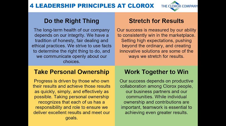 4 LEADERSHIP VALUES AT CLOROX VIA DON KNAUSS