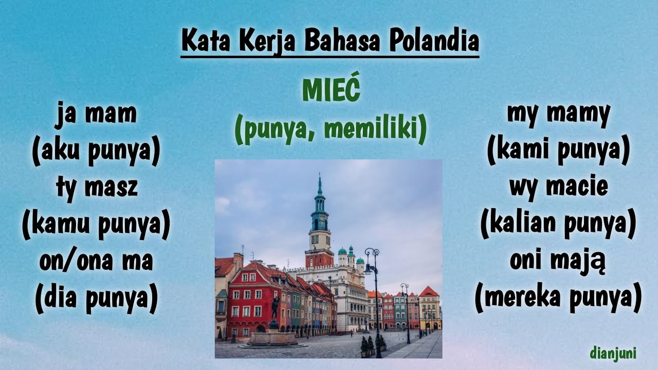 Belajar bahasa Polandia: kata kerja MIEĆ (punya / memiliki) #bahasapolandia #belajarbahasapolandia