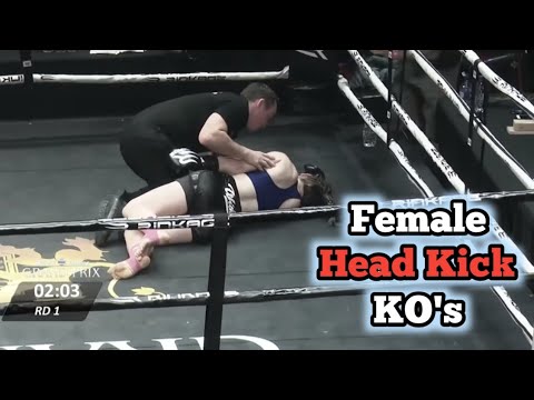 Female Best Head Kick Knockouts, HD