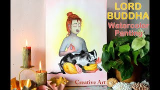 LORD BUDDHA WATERCOLOR PAINTING screenshot 2