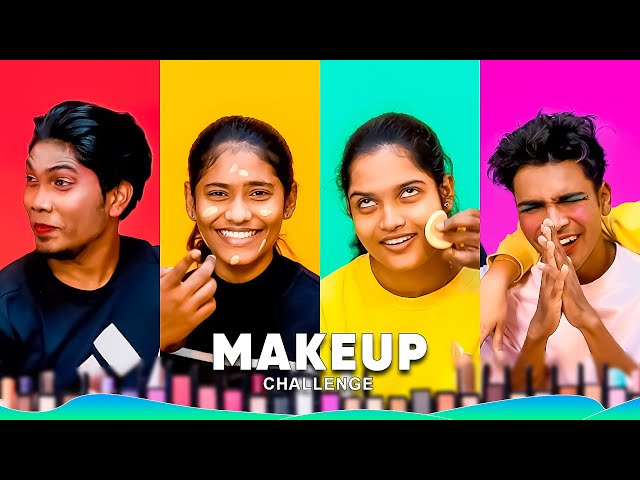 Best u0026 Worst MAKEUP CHALLENGE 😂 Boys vs Girls Challenge video class=