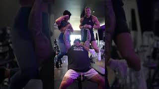 Fitness Influencer Big Boy Shoulder Press Dana Linn Bailey & Kristen Nun