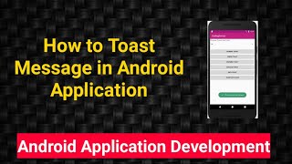 How to Toast Message in Android App ! Android Toast Example