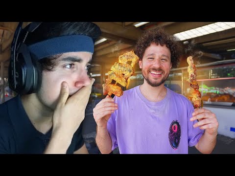 ROIER REACCIONA A LUISITO COMUNICA: Probando comida callejera en BRASIL | ¡Un delicioso paraíso!