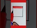 Red and white square #shorts #youtubeshorts #drawing #short #viral