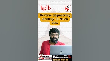 Reverse engineering strategy to crack UPSC || #kpsirupscuniverse #bhavanisir #shorts