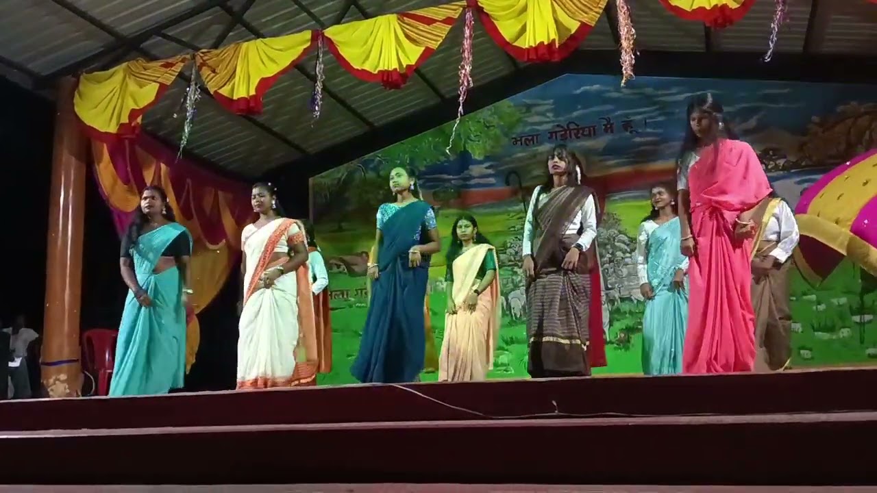 Group Remixes dance on May jatra 💞/dance by kakerjor  girls on the parish stage  /