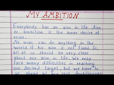 my ambition essay for class 6