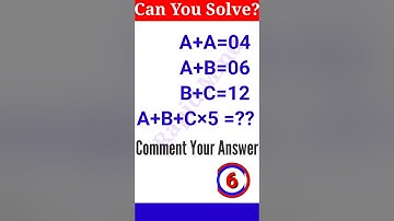 Math Puzzle|Math Puzzles with Answer|Common Sense Questions|IQ Test|Brain test#rapidmind#shorts