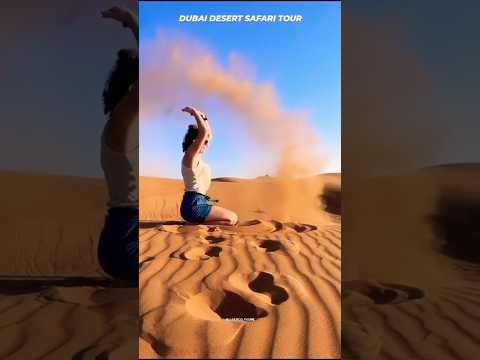 Enjoying Dubai Desert Safari Tour | Sand Boarding | Desert vibes | Running in desert 🤪 #shorts