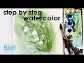EASY Watercolor Lilly of the Valley Flowers