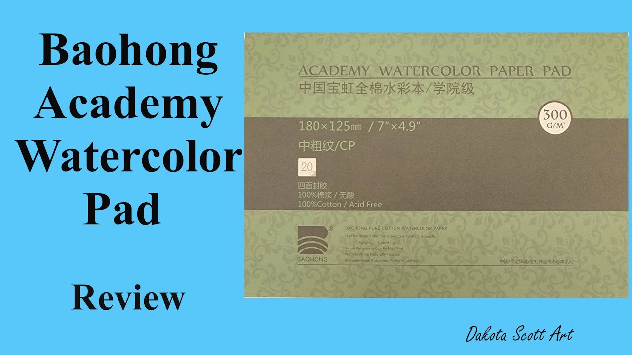 Baohong Academy Watercolor Pad Review (First Time Painting With It