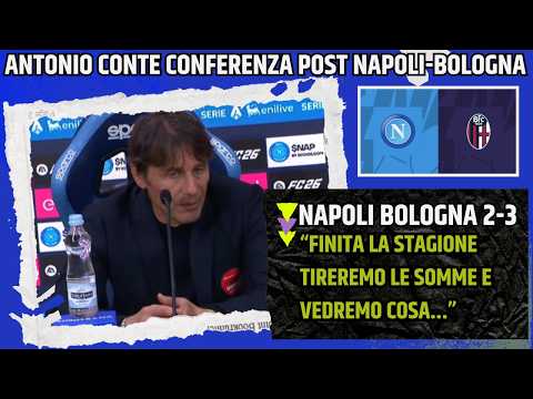 Video CONTE CONFERENZA POST NAPOLI BOLOGNA:FINITA LA STAGIONE TIREREMO LE SOMME E VEDREMO COSA...
