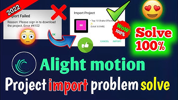 project import problem | alight motion error problem | alight motion problem solve | import failed