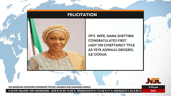 Nana Shettima Congratulates First Lady Oluremi Tinubu on Chieftaincy Title