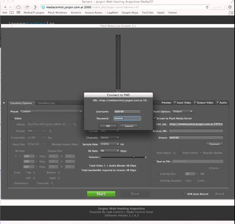 Tutorial Panel de Control + Flash Media Live Encoder - YouTube