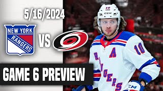 New York Rangers Vs Carolina Hurricanes Game 6 Preview!