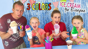 3 Marker Challenge!!! Coloring Ice Cream Cones!