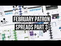 Plan With Me | February Patron Spreads Pt 3 | Gianna, Norinne & Nicole | Classic & Big Happy Planner