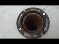 cast iron toilet flange install