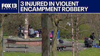 3 injured in violent encampment robbery in West Seattle | FOX 13 Seattle