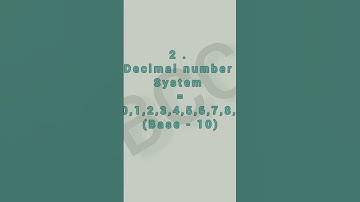 NUMBER SYSTEM | BINARY | DECIMAL | OCTA | HEXA | BASIC |