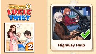 Brain Puzzle 2: Logic Twist Level 46 | highway help Gameplay screenshot 3
