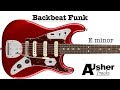 Backbeat funk  guitar jam track e minor