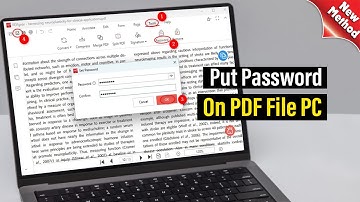 How To Put Password On PDF File PC/Laptop