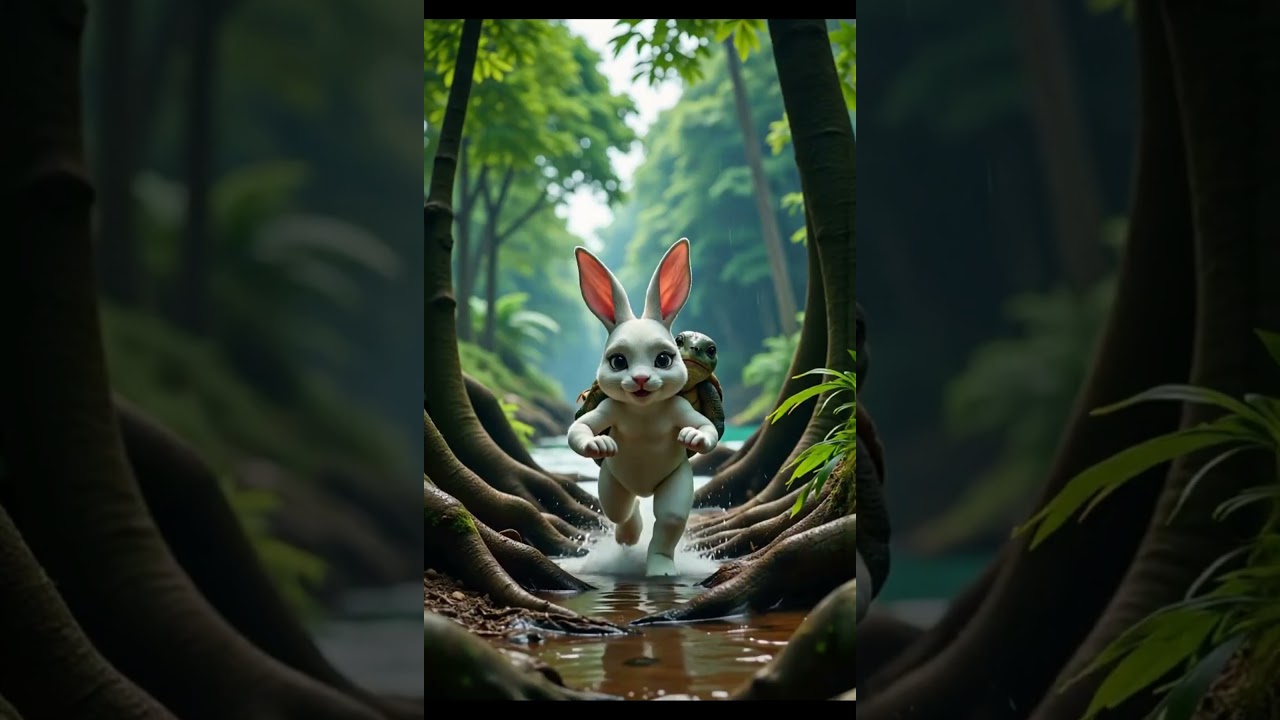Heroic Rabbit Saves Baby Turtle from a Deadly Tsunami 