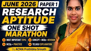 ⚡ Research Aptitude One Shot Marathon | UGC NET Paper 1 🔥 | Most Expected Questions 2026 🎯