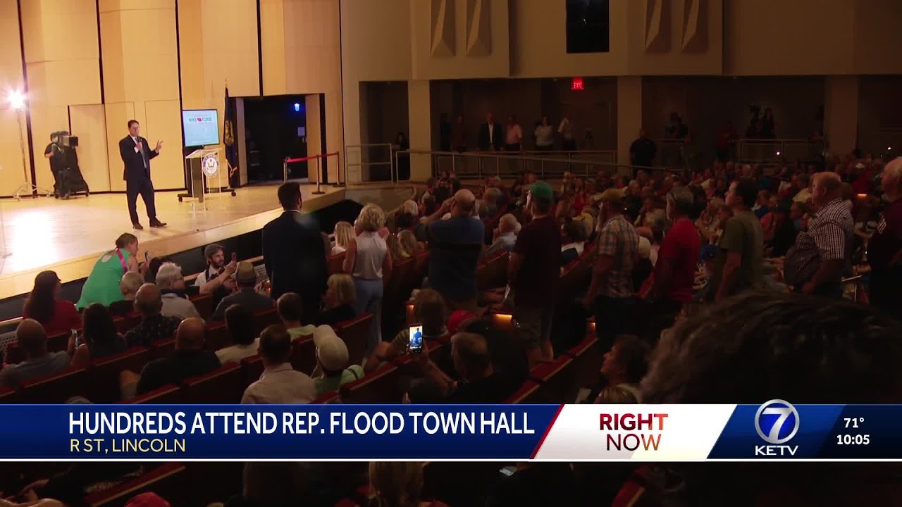Tensions rise at town hall held by Nebraska congressman Mike Flood