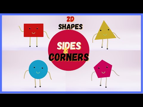 Shapes for Kindergarten | Sides & Corners of Shapes | Shapes, Sides & Corners(Vertices) | 2D shapes