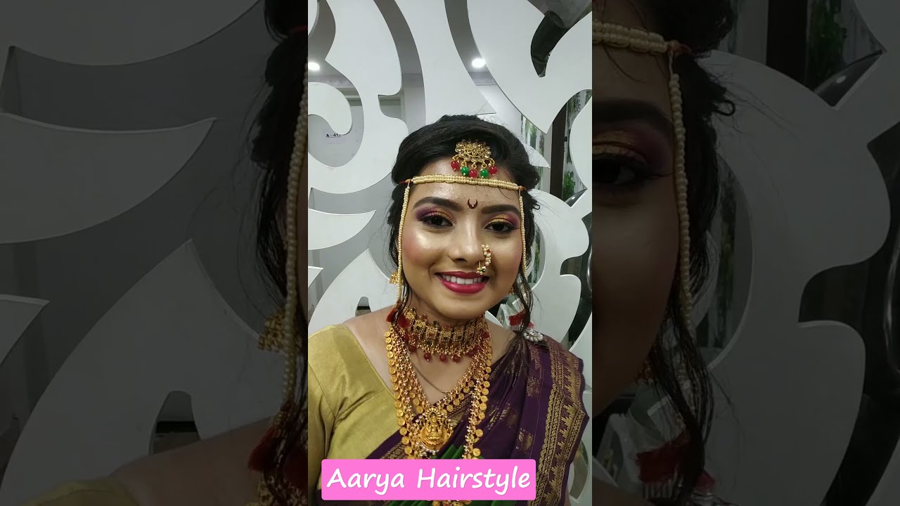 Makeup n Hair Artist | ART 💫 Messy Bun , Nauvari Draped in Dhoti Style …  Beautiful Work On blouse with Lots of ideas and emotions by bride on Her  Special D... | Instagram