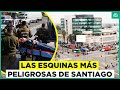 Las esquinas más peligrosas de Santiago para cruzar la calle