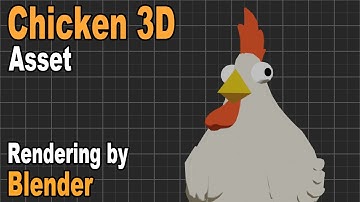 Animals 3D Chicken Asset for Unity - Rendering by Blender