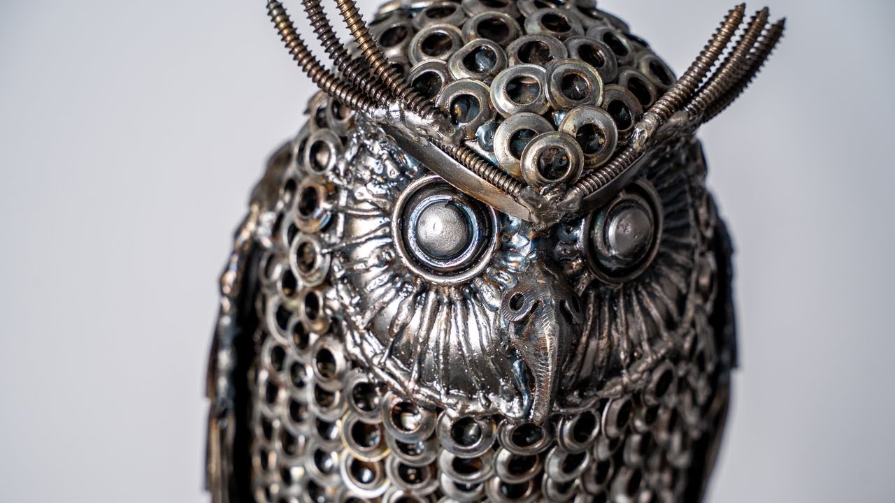 Owl metal art sculpture YouTube