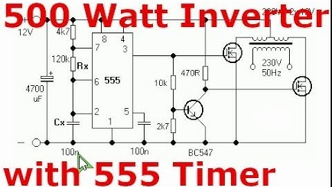 500W Inverter with 555 Timer and IRF3205 MOSFET  12 230V