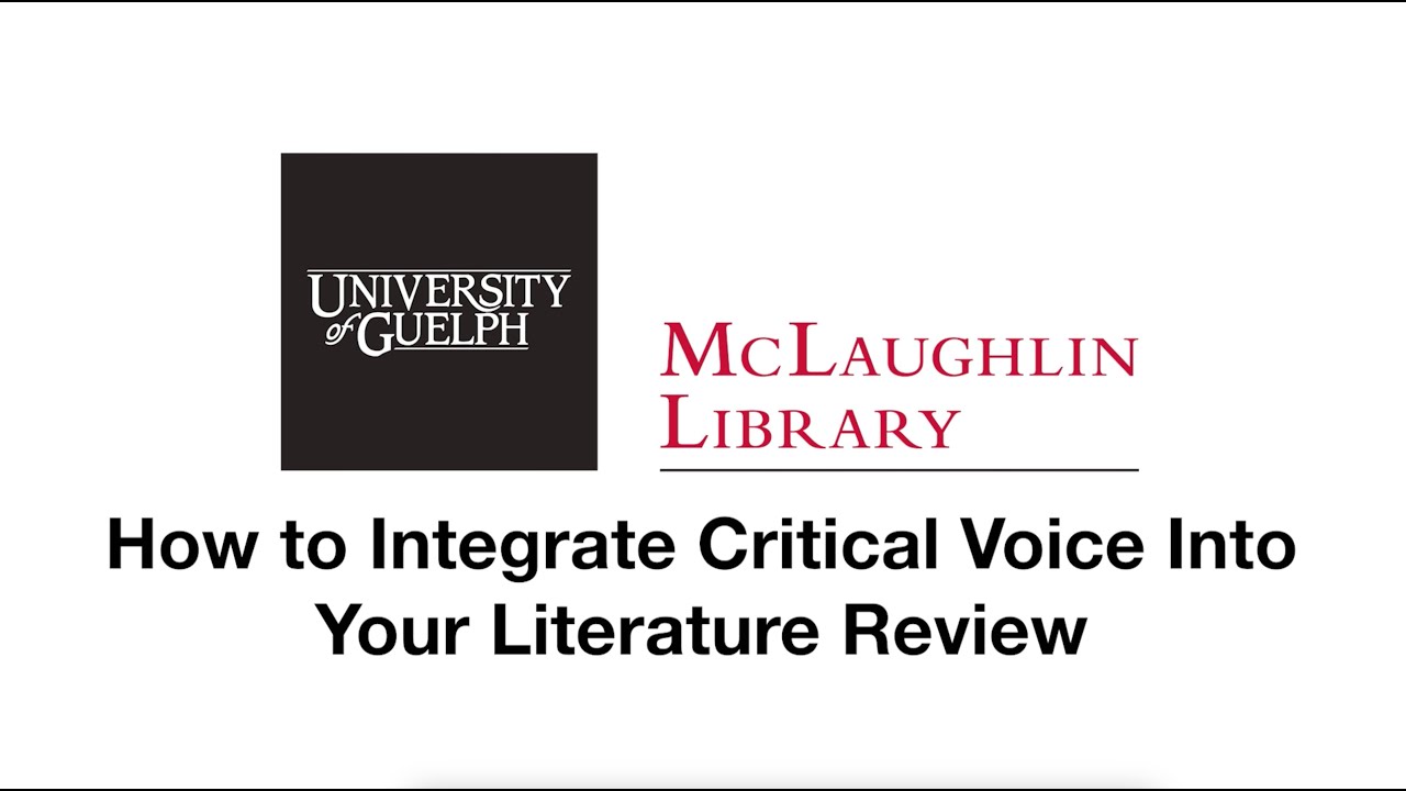 importance of own voice in literature review